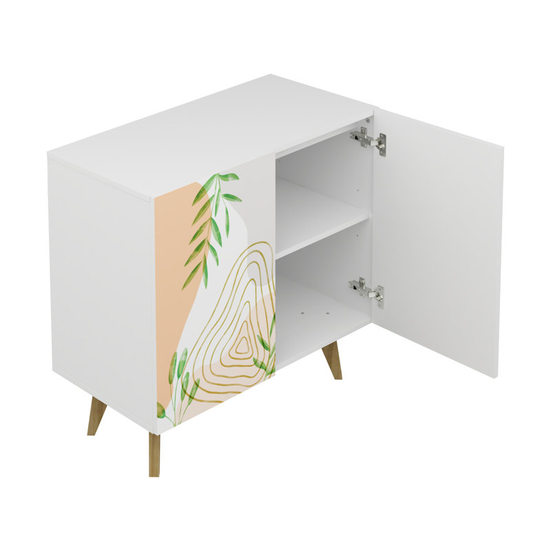 Bostyn Art 2 Door Accent Cabinet, Leafage