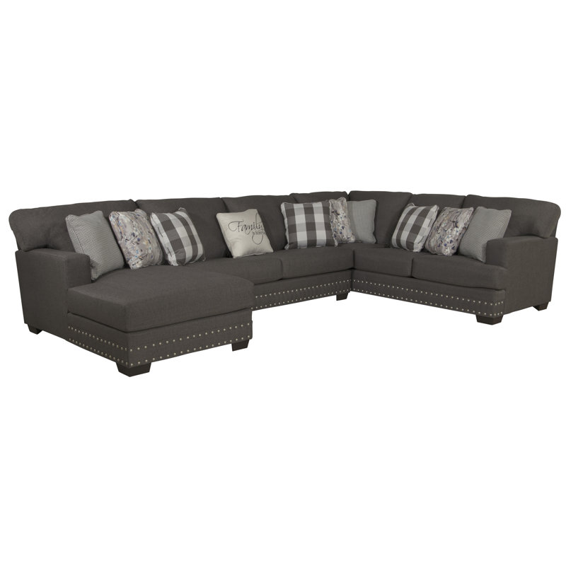 Canapé modulaire 3 pièces avec 10 coussins décoratifs inclus, Face à la droite