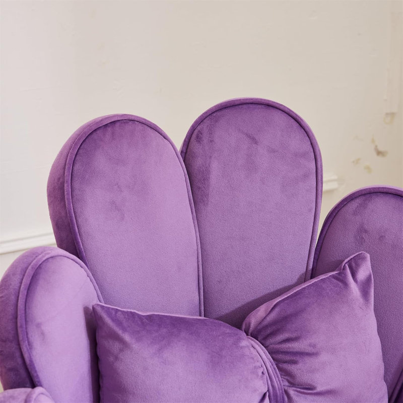 Velvet Armchair, Purple Velvet