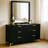 Dle Wide Dresser With Mirror, Gold Bracket Legs, Modern Black Finish-117056031
