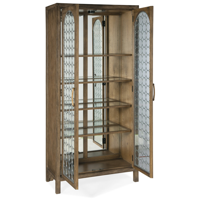 Surfrider Lighted Display Stand, Dark Wood