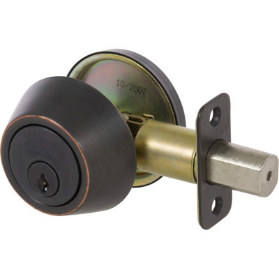 Callan Single Cylinder Deadbolt in Edged Bronze