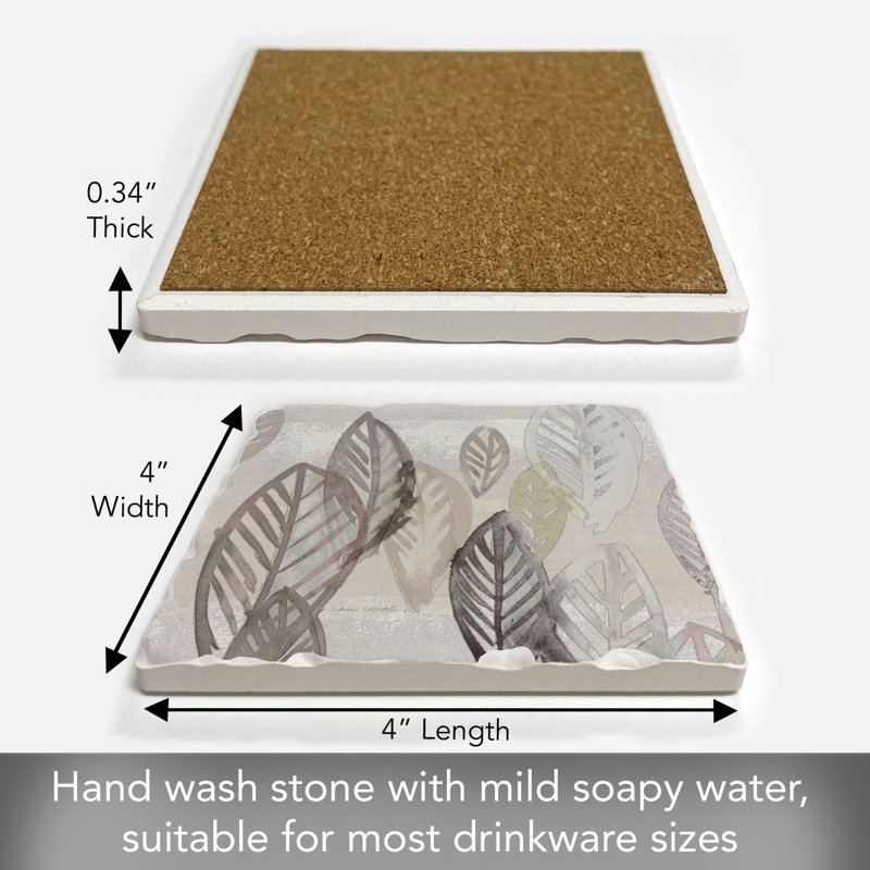 Sous-verre à carreaux simples Modern Leaves Créez votre propre ensemble