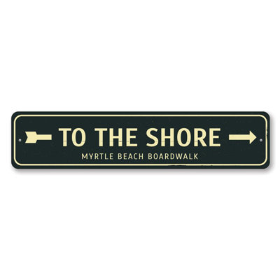 Panneau en aluminium personnalisé To The Shore Arrow