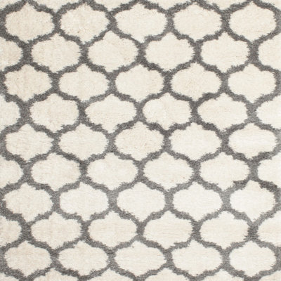 Tapis contemporain gris / crème