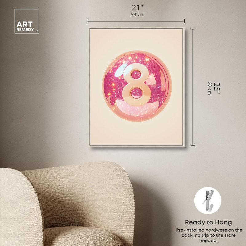 «GlowCore 8», impressions sur toile tendance par Art Remedy, H 25 po x l 21 po x P 2 po, Encadrement argenté