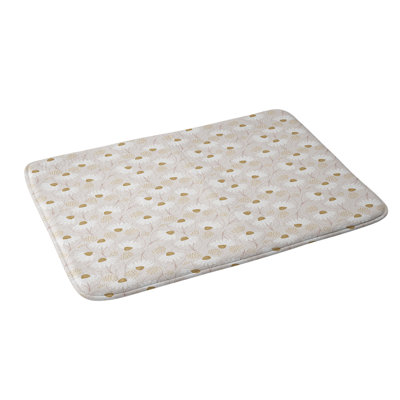 Menina Lisboa Pastel Spring Daisies Memory Foam Bath Mat