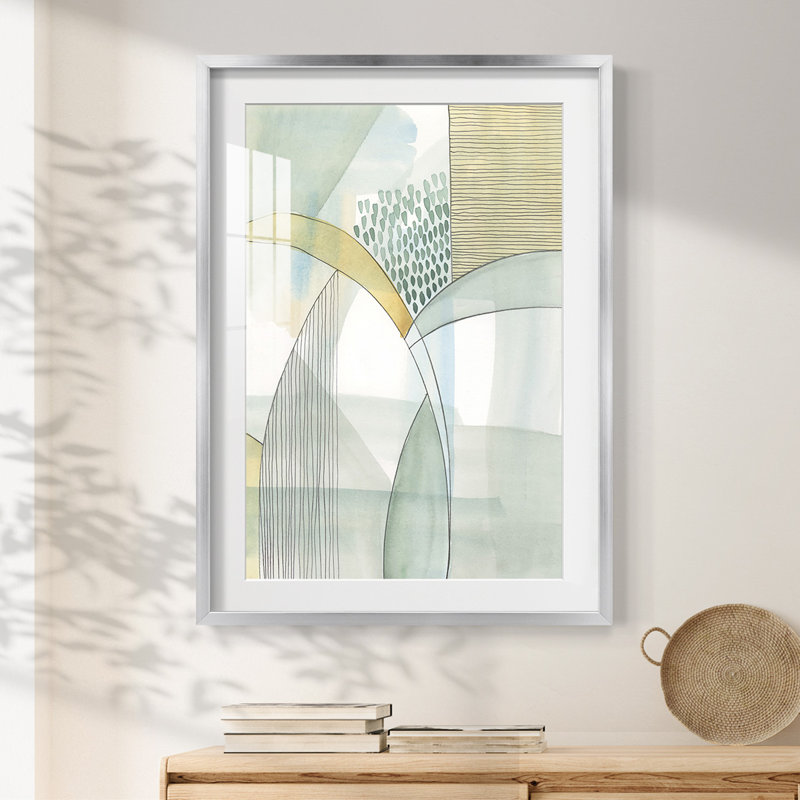 Mint Reflection I -Framed Print, 28.5" H x 20.5" W, Silver