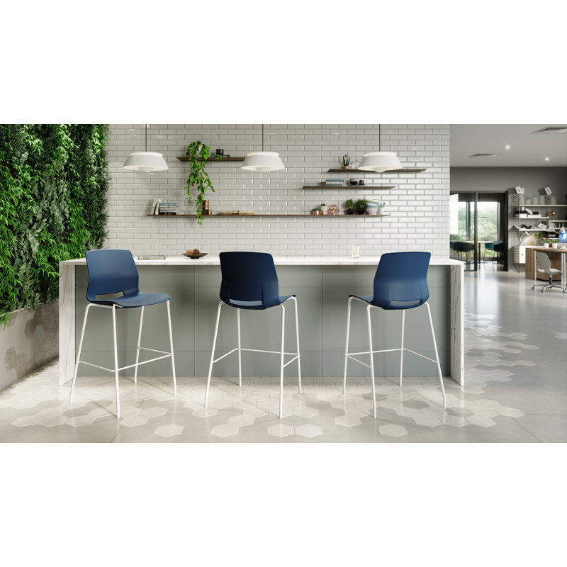 Tabouret de bar Wille Lola, Bleu marine, Tabouret de bar (assise de 30 po de hauteur)