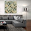  «The Center 1 Abstract Turquoise» par Cheryl Warrick, art mural en verre acrylique, 36 po x 36 po-630614639