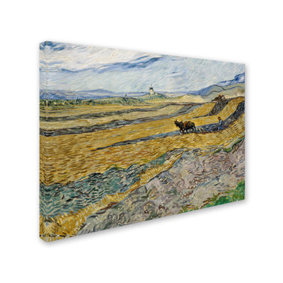 « champ clos avec un labour », reproduction sur toile tendue