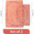Reversible solid set of 2 peach bath mat-854743248