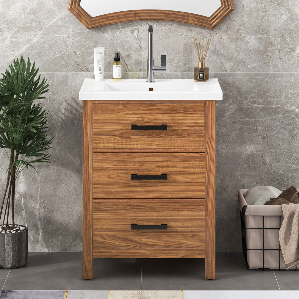 Millwood Pines 24.4 Single Bathroom Vanity with Top | Wayfair