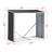 Log Storage Shed, Log Holder With Roof, Log Storage Shed, Firewood Rack For Backyard Garden Patio Porch, Anthracite Galvanized Steel 70.9"