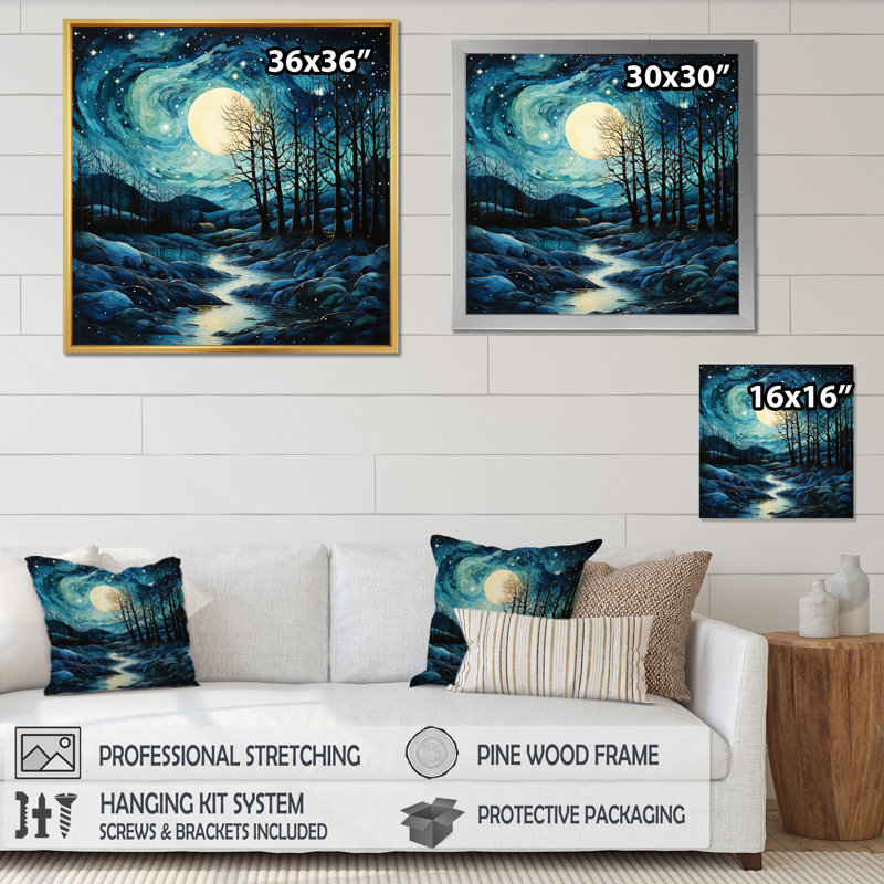 Emerald Glacier Glacial Majesty Pointillism - Landscapes Canvas Prints, H 24 po x l 24 po x P 1 po, Cadre flottant blanc