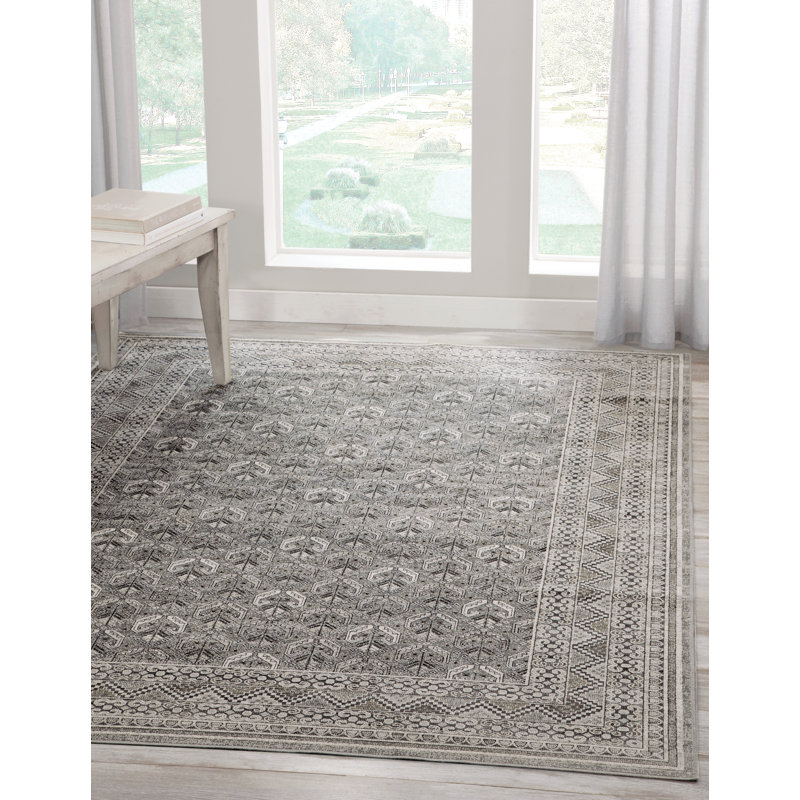 Galion Charcoal/Grey/Ivory Area Rug 8x10