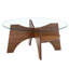 Table basse ronde moderne en verre trempé avec base en éventail et tablette de rangement ouverte-837895556-837895554