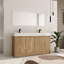 Ensemble de meuble-lavabo double 60 po avec plateau en résine Chesham-481929704-481929703