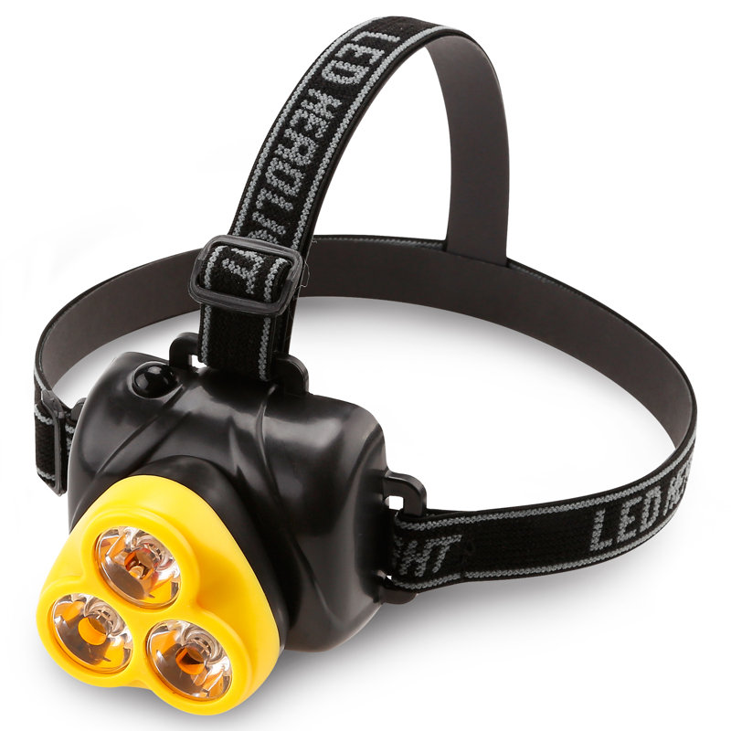 Lampe frontale réglable à DEL, lampe frontale ultra-légère et casque mains libres