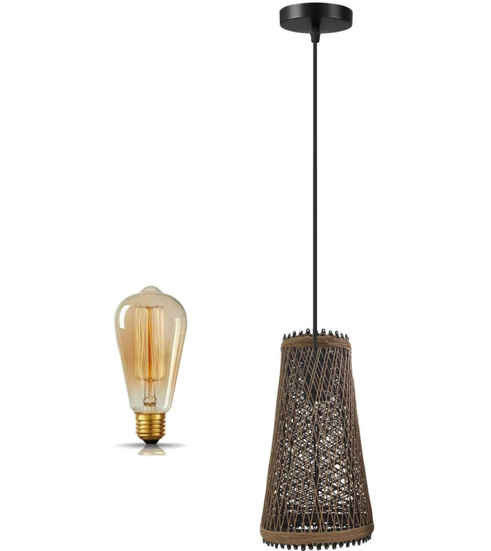 1 - Light Brown Single Pendant, Yes