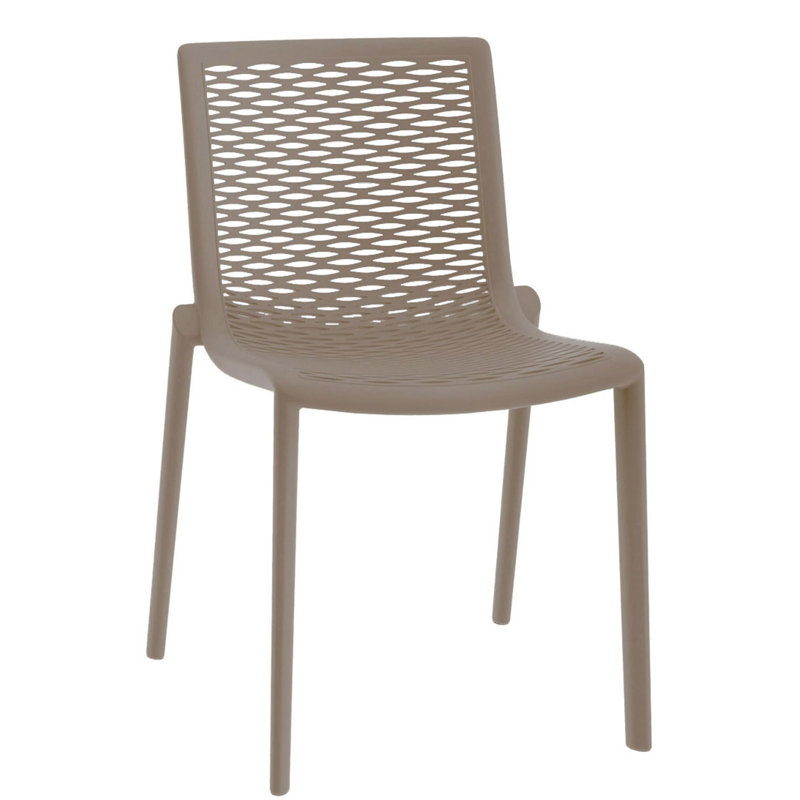Netkat Outdoor Dining Side Chair, Sand