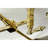 Kingston Brass Heritage Double-Handle 3-Hole Wall-Mount Bridge Kitchen Faucet with Brass Sprayer-29488024