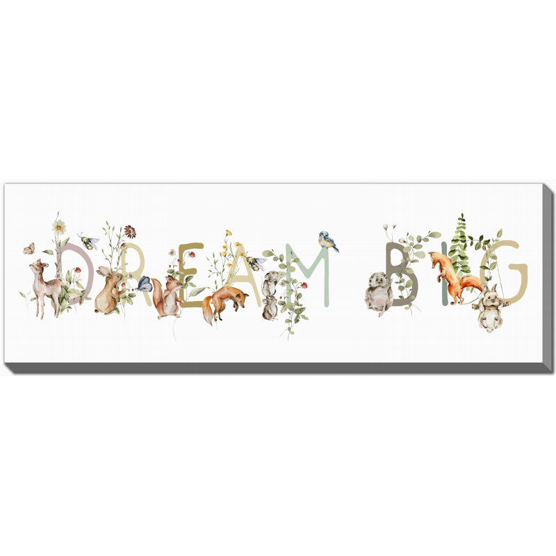«Dream Big», art mural sur toile, H 20 po x l 60 po