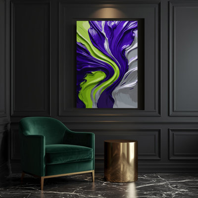 «Abstract Color Field 48», art mural sur toile mauve