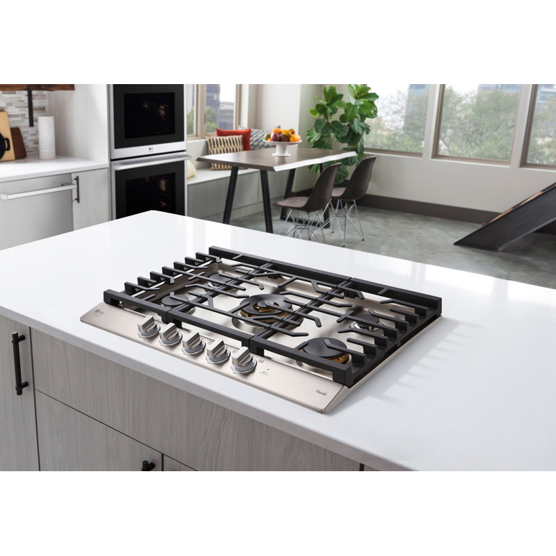 30" Natural Gas Cooktop with 5 Burners, Light Bronze