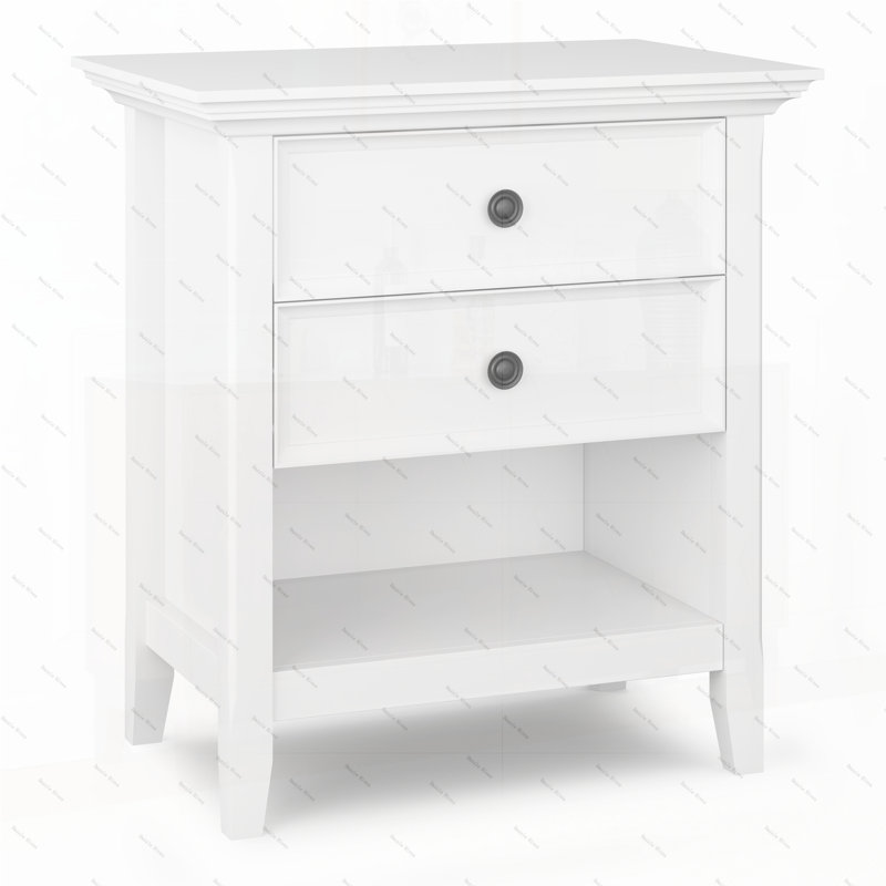 Amherst - Table de chevet - Blanc