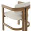 Chaise de salle à manger Arik Boucle avec dossier courbé et pieds en bois massif-121931540