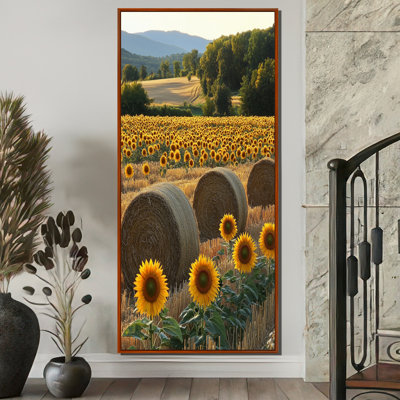 Giannone tournesols dans la campagne de Hayfield III - tournesols, art mural