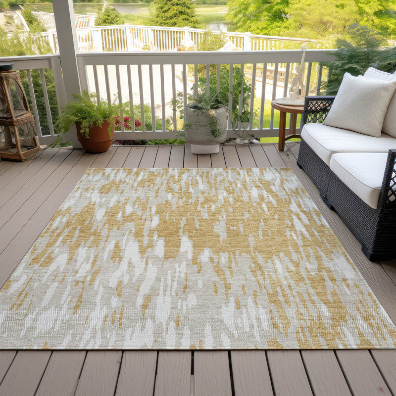 Aleighna Area Rug with Non-Slip Backing, Rectangle 8' x 10'
