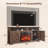 Farmhouse TV Stand for TVs up to 70" with 23" Electric Fireplace, Adjustable Shelves & Cabinet Storage-97467425
