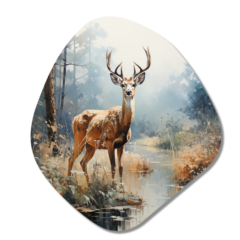 Animal en forme de brume matinale - décoration murale irrégulière en forme de nébuleuse, H 28 po x l 25 po