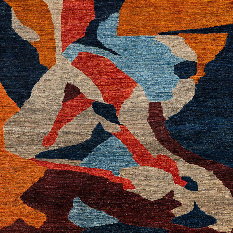 Alyrah Abstract Indoor Rug, Square 4'