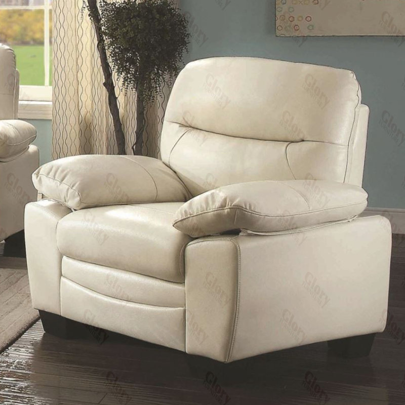 Torcon Faux Leather Armchair, Pearl Faux leather
