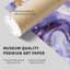 «Abstract Abstract», reproduction d'art moderne sans cadre, géode de marbre mauve et or IV-651722456