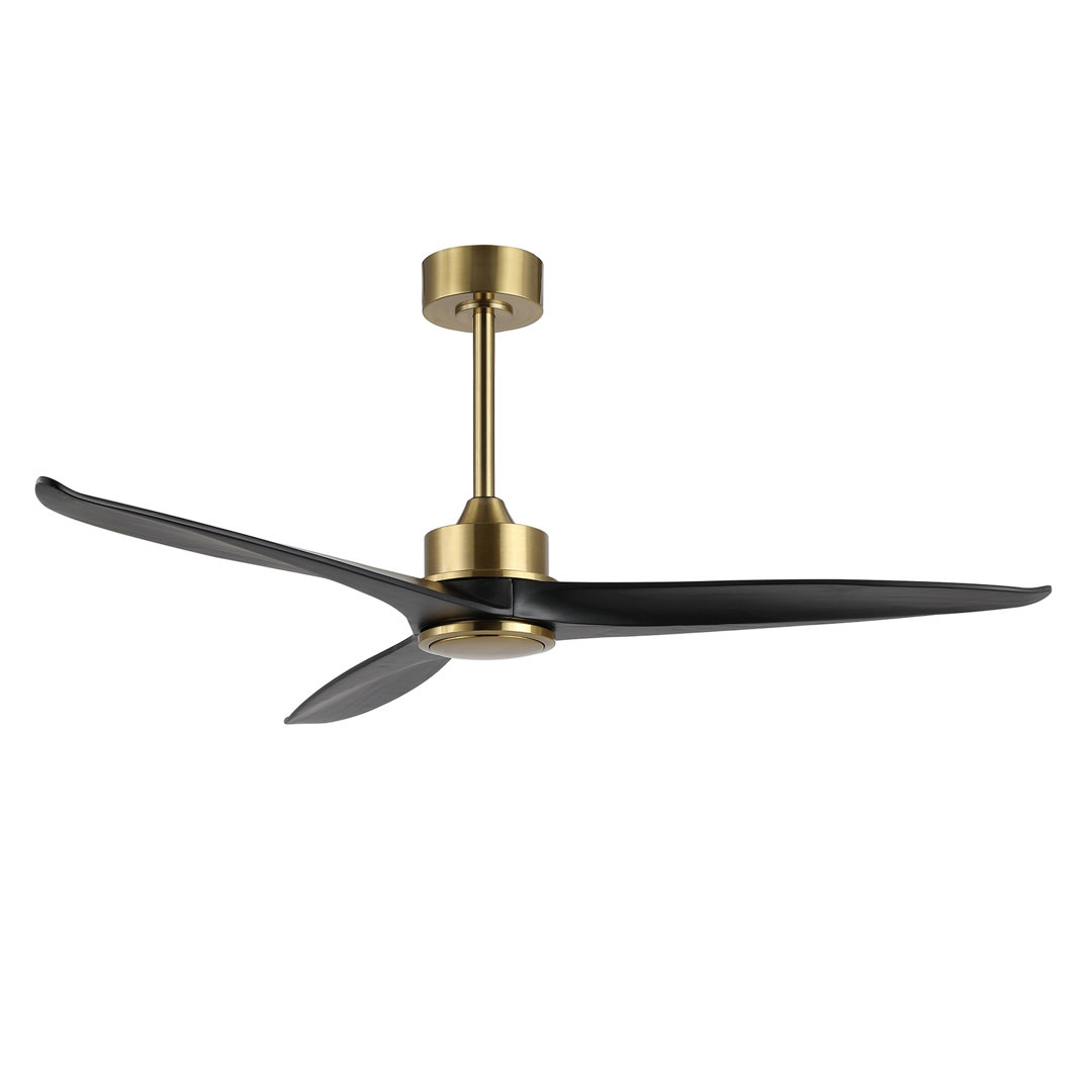 Antinisha 52" Solid Wood 3-Blade Propeller Ceiling Fan with Remote Wade Logan® Fan Body 