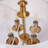 4 - Light Pendant Soft Gold Capiz Shell Drum Chandelier