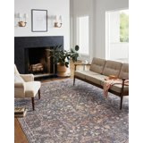 Chris Loves Julia x Loloi Rosemarie Oriental Graphite/Gold Rust/Ivory/Purple Area Rug