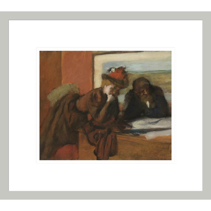«The Conversation» par Edgar Degas, impression giclée encadrée, H 13,75 po x l 15,4 po