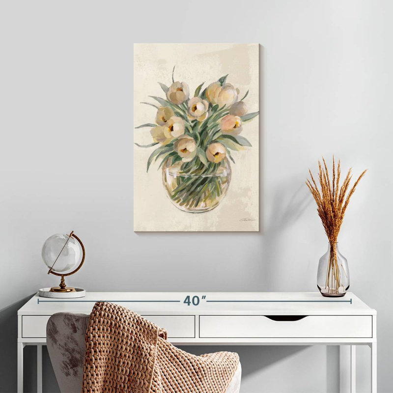 Bouquet de fleurs Harnek Blush - blanc, H 24 po x l 16 po