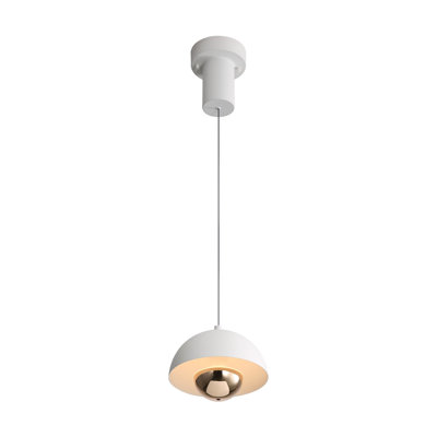 Wry Lighting Vintra Integrated LED Pendant in Sand White and Copper shade