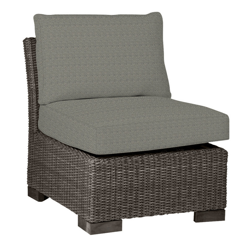 Fauteuil de chambre Club Woven N-Dura, Pas de soudure, Cabana à rayures minuit, Noyer noir