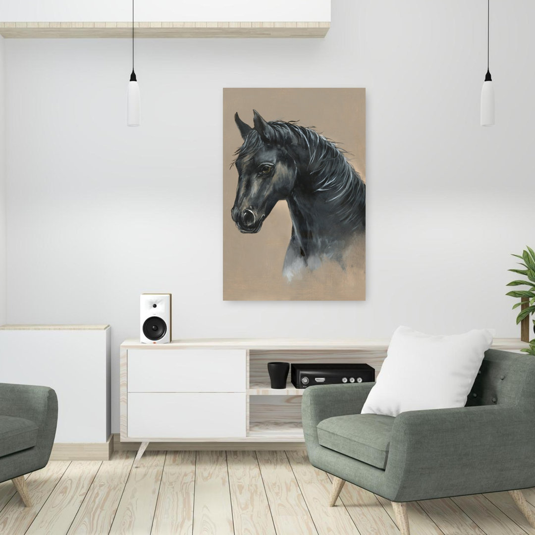 Majestic Stallion II Contemporary Horse Portrait Wall Art Print