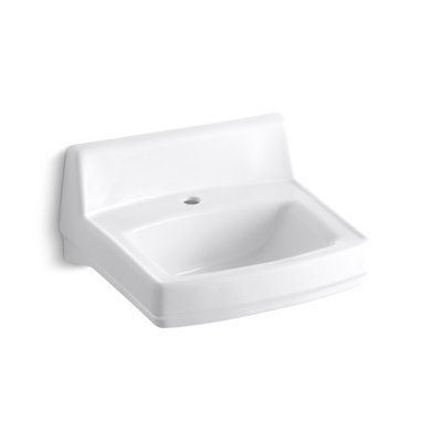 Greenwich Vitreous China Rectangular Wall Mount Bathroom Sink with Overflow