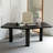 Black Curved Solid Wood desk-1274940233