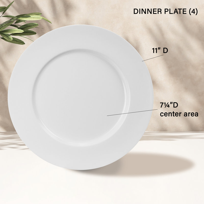 Melamine Dinnerware Set, White