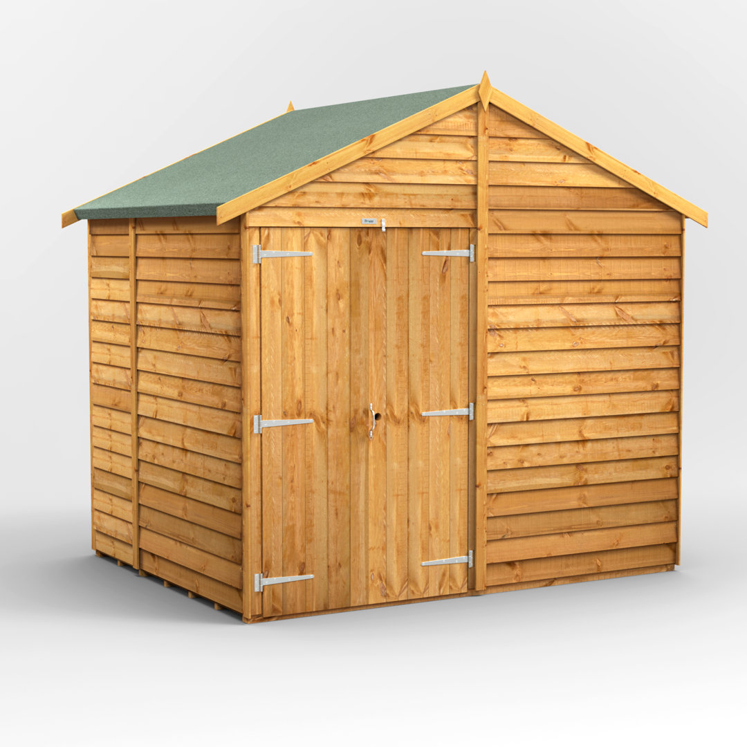 8.5 ft. W x 6.4 ft. D Solid Wood Overlap Steep Slope Garden Shed